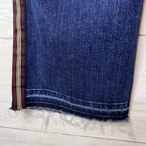 Veronica Beard Jeans Womens Size 29 Carolyn 10" Baby Boot Tux Stripe Button Fly - Picture 6 of 16
